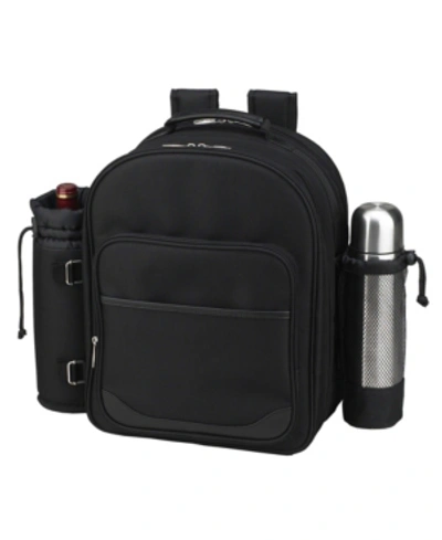 Picnic At Ascot Deluxe 2 Person Picnic, Coffee Backpack Cooler With Wine Pouch In Yellow