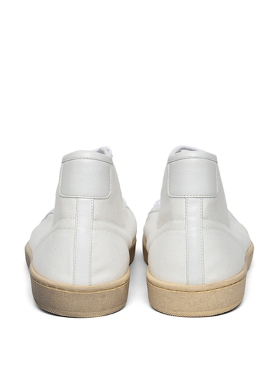 Shop Saint Laurent Sl39 Mid-top Sneakers White