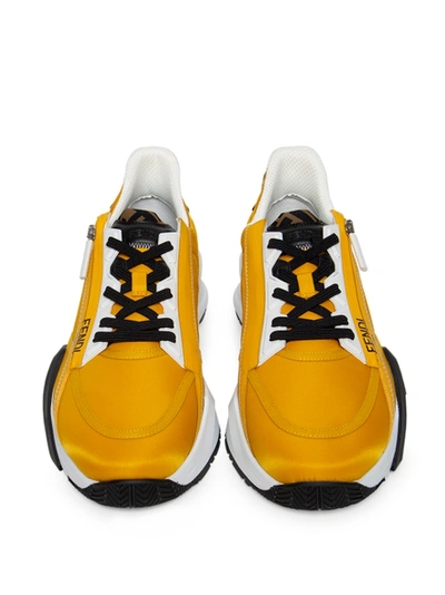 Shop Fendi Flow Low-top Sneaker Sunflower Yellow