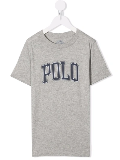 Polo Ralph Lauren Boys Andover Heather Kids Logo-print Short-sleeve Cotton T-shirt 2-14 Years 7 Years In Grey
