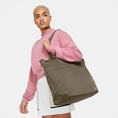 Nike Women's One Luxe Training Tote Bag In Cave Stone/cave Stone/college  Grey