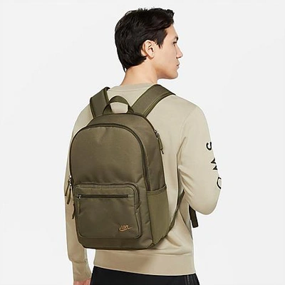 Shop Nike Heritage Eugene Backpack In Cargo Khaki/cargo Khaki/cargo Khaki