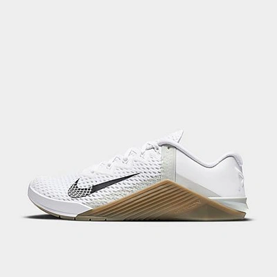 Shop Nike Men's Metcon 6 Training Shoes In White/gum Dark Brown/grey Fog/black