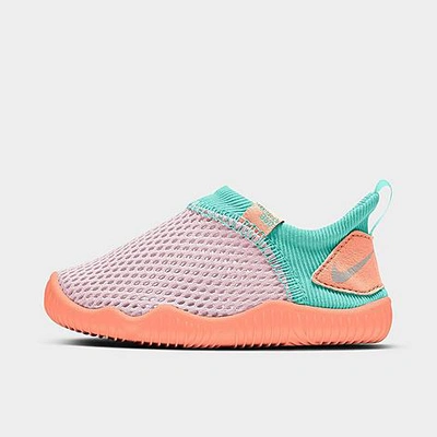 Shop Nike Girls' Toddler Aqua Sock 360 Slip-on Casual Shoes Size 4.0 In Light Violet/crimson Bliss/tropical Twist/metallic Platinum