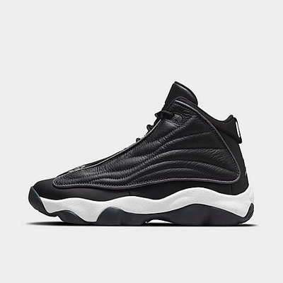 Shop Nike Men's Air Jordan Pro Strong Basketball Shoes In Black/anthracite/white/metallic Dark Grey