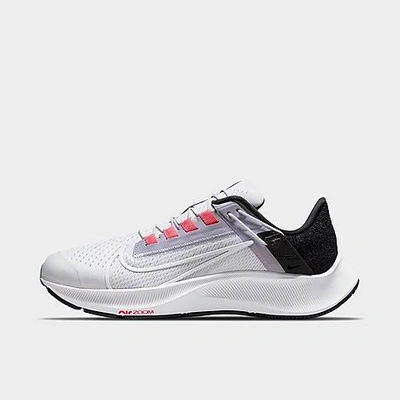 Shop Nike Women's Zoom Pegasus 38 Flyease Running Shoes (wide Width) In Iris Whisper/white/provence Purple/black/magic Ember