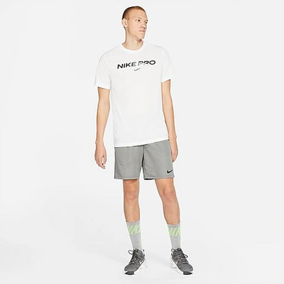 Shop Nike Men's Dri-fit Veneer Shorts In Iron Grey/light Smoke Grey/heather/black