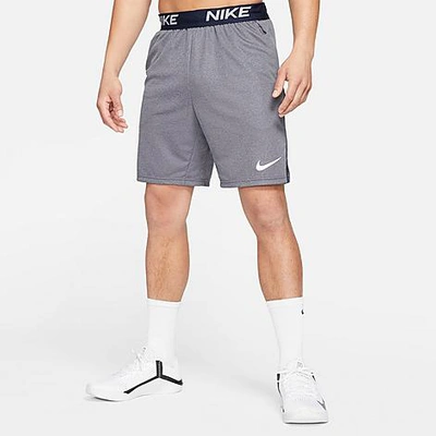 Shop Nike Men's Dri-fit Veneer Shorts In Obsidian/indigo Haze/heather/white