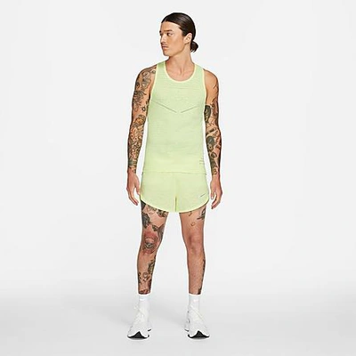 Shop Nike Men's Dri-fit Run Division Pinnacle Shorts In Light Lemon Twist/light Lemon Twist