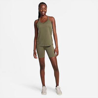 Shop Nike Women's One Mid-rise 7 Inch Bike Shorts In Medium Olive/black