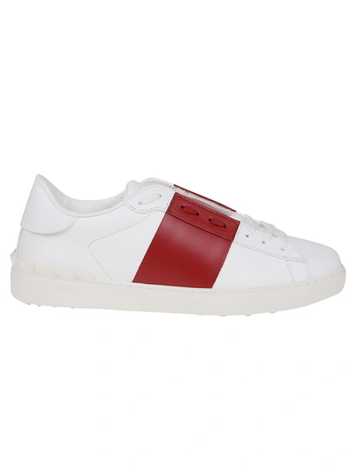 Shop Valentino Sneakers Open In Bianco/rosso V./bianco