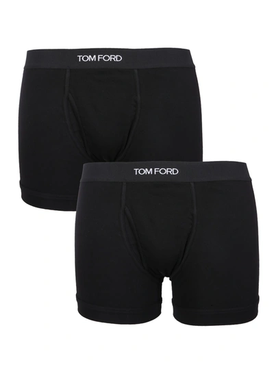 Shop Tom Ford Pack Of Two Boxers In Nero