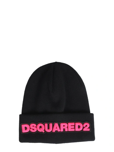 Shop Dsquared2 Knitted Hat In Nero
