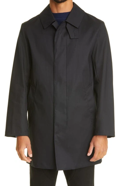 Shop Mackintosh Cambridge Waterproof Rain Coat In Black