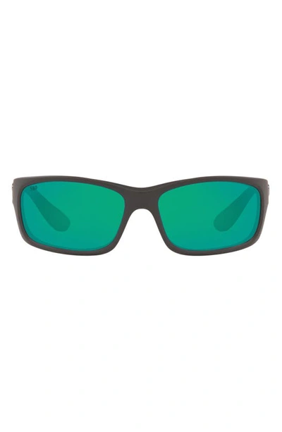 Shop Costa Del Mar 62mm Waypoint Rectangluar Polaraized Sunglasses In Strap Grey