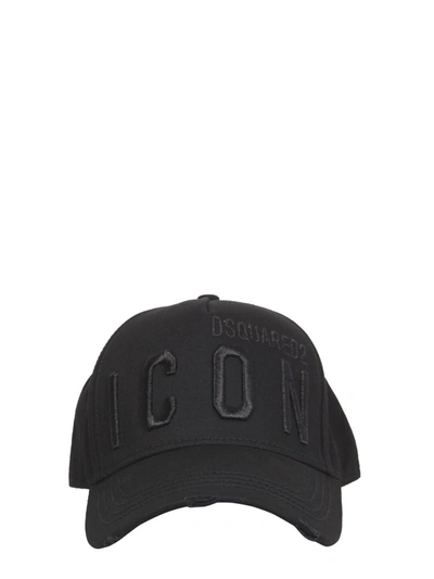 Shop Dsquared2 "icon" Baseball Cap In Black