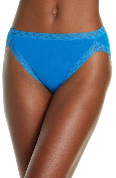 Shop Natori Bliss Cotton French Cut Briefs In Imperial Blue