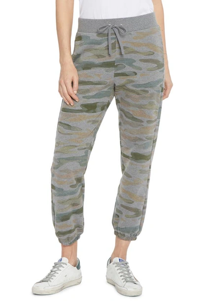 Shop Nydj Cotton Blend French Terry Sweatpants In Laurel Camo