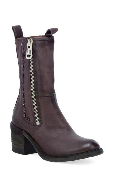 Shop As98 Jackie Studded Bootie In Eggplant