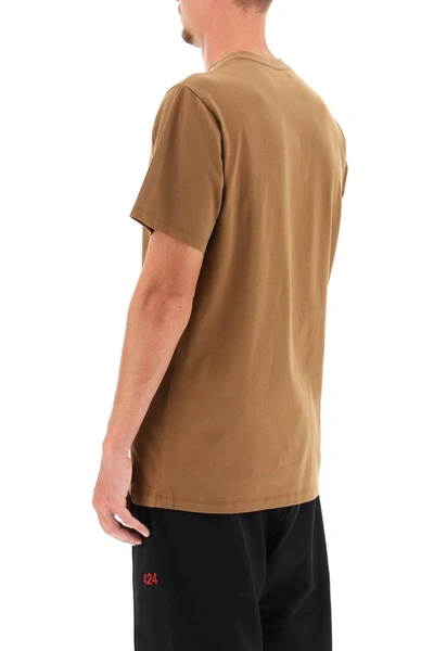 Shop 424 Cotton T-shirt In Brown