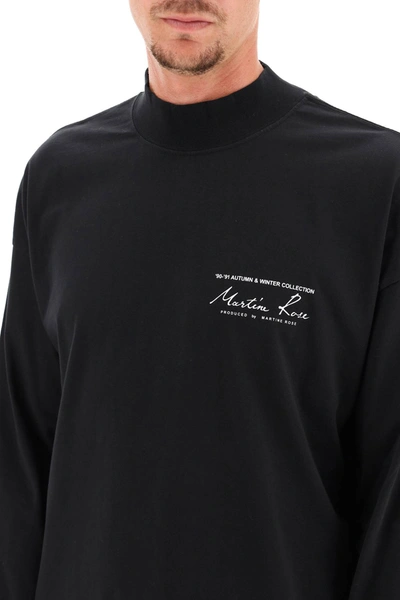 Shop Martine Rose Long Sleeve T-shirt With Logo In Black