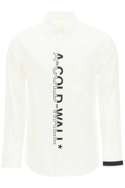 Shop A-cold-wall* Logo Shirt In White