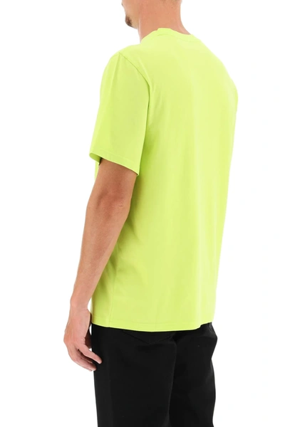 Shop Martine Rose Logo Print Neon T-shirt In Green