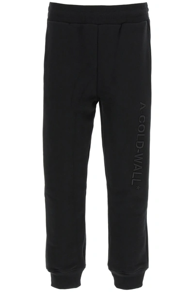 Shop A-cold-wall* Joggers With Logo Embroidery In Black