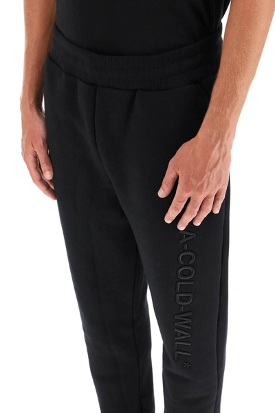 Shop A-cold-wall* Joggers With Logo Embroidery In Black