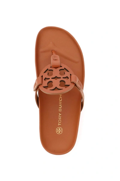 Shop Tory Burch Miller Cloud Leather Mules In Brown
