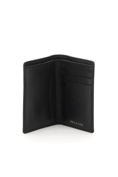 Shop Ps By Paul Smith Ps Stripe Card Holder In Black