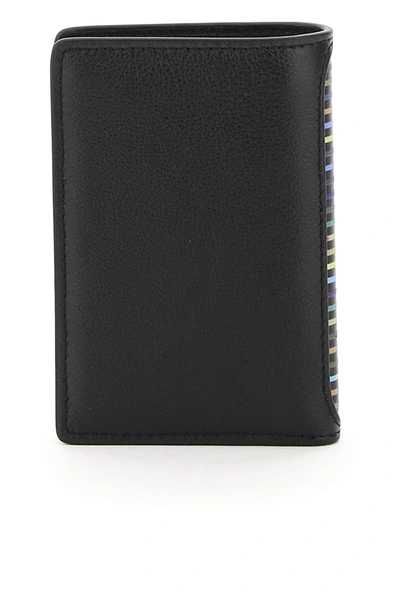 Shop Ps By Paul Smith Ps Stripe Card Holder In Black