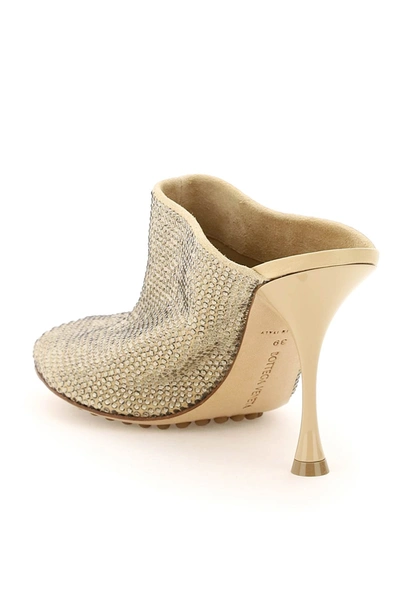 Bottega Veneta Sparkle Dot Sock Mule In Beige
