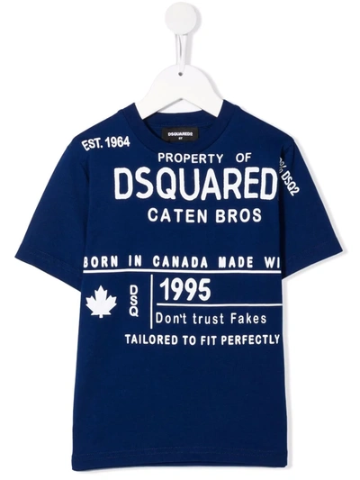 Dsquared2 Logo-print T-shirt In 蓝色
