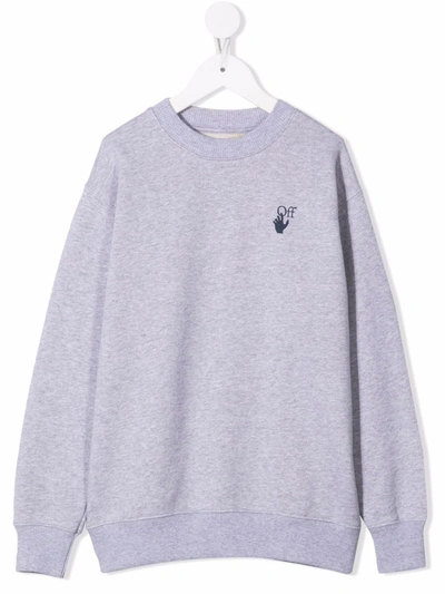 Shop Off-white Grey Marker Kids Sweatshirt