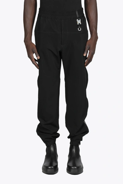 Shop Alyx Black Joggers With Rollercoaster Buckle In Nero