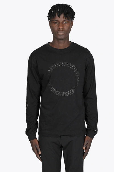 Shop Alyx Cube Chain L/s Tee In Nero