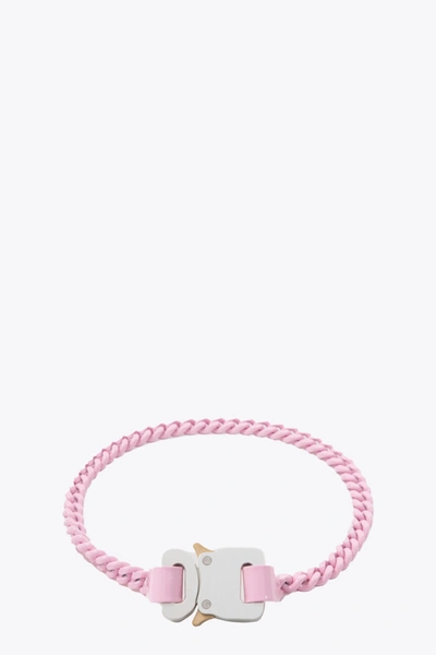 Shop Alyx Pink Chainlink Buckle Necklace In Rosa