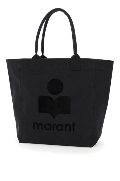 Shop Isabel Marant Yenky Canvas Tote Bag In Black