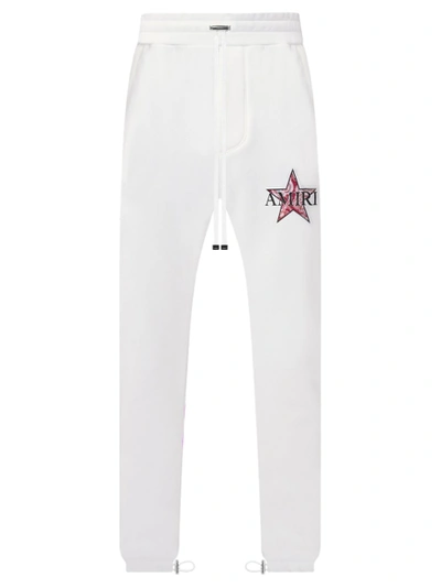 Shop Amiri Paisley Star Sweatpants White