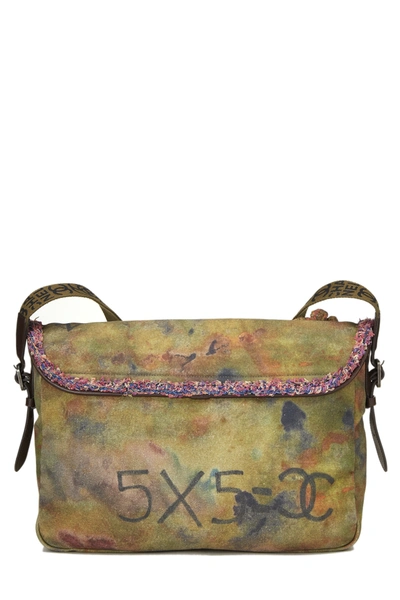 Chanel Graffiti On The Pavement Bag-limited Edition Khaki Canvas Messenger  Bag Cotton ref.139443