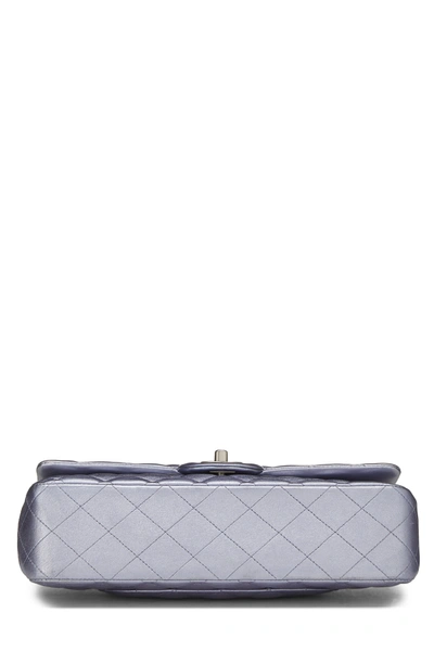 Pre-owned Chanel Metallic Purple Quilted Lambskin Classic Double Flap Medium