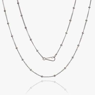 Shop Annoushka 14ct White Gold Long Saturn Chain Necklace In White Gold~~yellow Gold~~rose Gold