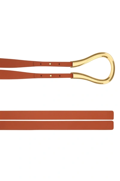 Bottega Veneta Horseshoe Buckle Double Strap Belt