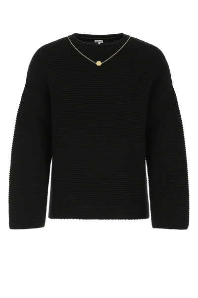 Shop Loewe Black Wool And Cashmere Sweater Black  Uomo L