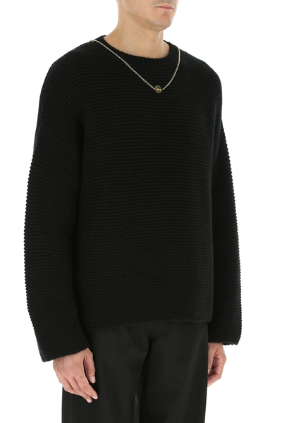 Shop Loewe Black Wool And Cashmere Sweater Black  Uomo L