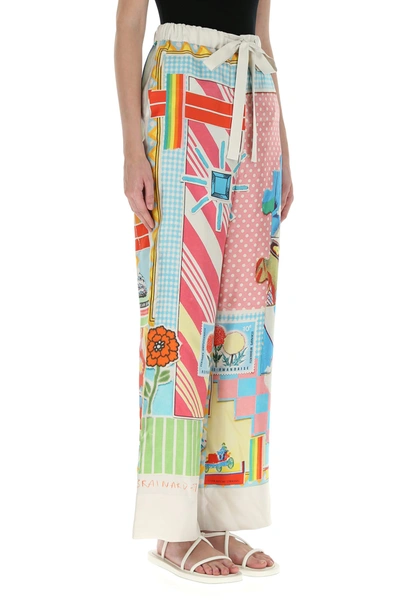 Shop Loewe Printed Silk Pant Printed  Donna Xs