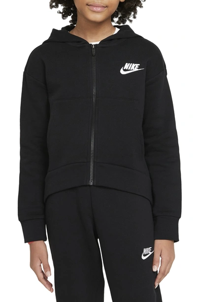 Shop Nike Club Fleece Hoodie In Black/white
