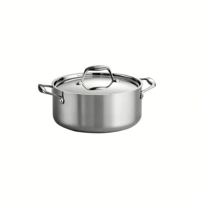 Shop Tramontina Gourmet Tri-ply Clad 5 Qt Covered Dutch Oven In Stainless