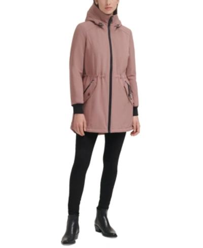 Calvin Klein Women's Fleece-lined Hooded Raincoat In Toffee | ModeSens